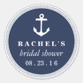 ロー航海のプ組紐ブライダルシャワー ラウンドシール (正面)