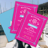 ロー航海のプ誕生日ピンク招待状 招待状