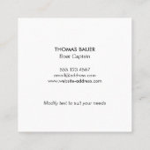 ロー航海のプ金ゴールド船ヘルムホワイトウッド スクエア名刺 (裏面)