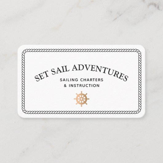 ロー航海のプ金ゴールド船ヘルム 名刺 (正面)