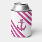 ロー航海のプ/ピンクいかり付きライトピンクストライプ 缶クーラー (缶裏面)