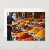 ロー芸術的マのスパイス市場のビジョン ポストカード (正面/裏面)