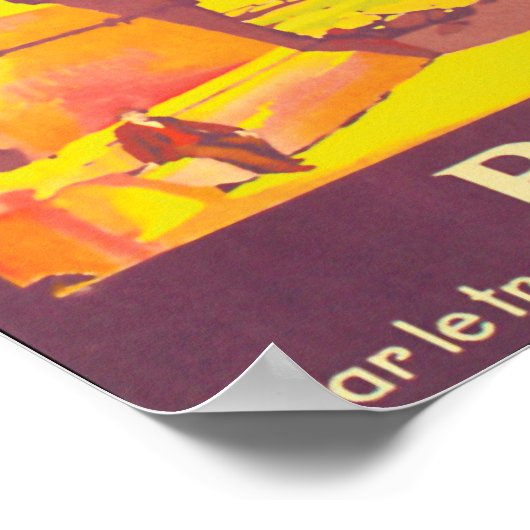 ロー表現マヴィンテージ旅行ポスター ポスター (角)