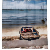 ロー鮮やかボート シャワーカーテン (正面)