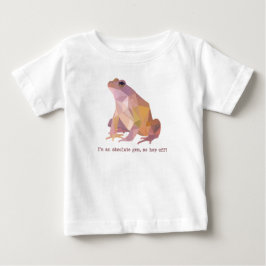 ロー・ポリ・フロッグ「絶対に宝石ですからね」 ベビーTシャツ