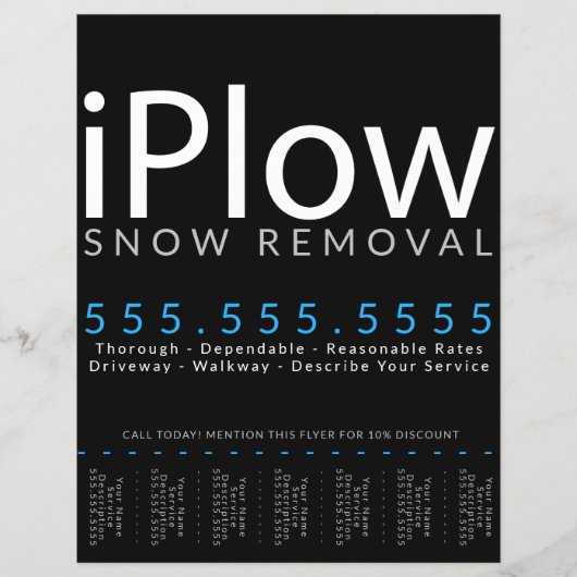 ロー。除雪。雪の耕すティアシート広告 チラシ (正面)