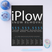 ロー。除雪。雪の耕すティアシート広告 チラシ (シングル)