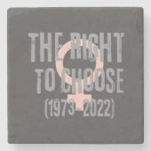 ローVウェイドデスデイトタイポグラフィ ストーンコースター (正面)