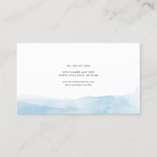 ロ企業のゴモダンブルーグラデーションモダン 名刺 (裏面)