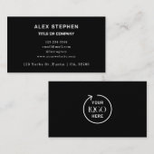 ロ企業のゴ |ブラックミニマルプロフェッショナル 名刺 (正面/裏面)