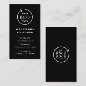 ロ企業のゴ | ミニマリスト・ブラック・ビジネス 名刺 (正面/裏面)