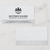 ロ企業のゴ |レンガの壁の木材 名刺 (正面/裏面)