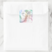 ロ感謝していゴQrコードオンラインショップホログラフィック スクエアシール (バッグ)