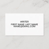 ロ書ゴアンティーク万年筆ライターの脚本 名刺 (裏面)