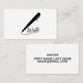 ロ書ゴアンティーク万年筆ライターの脚本 名刺 (正面/裏面)