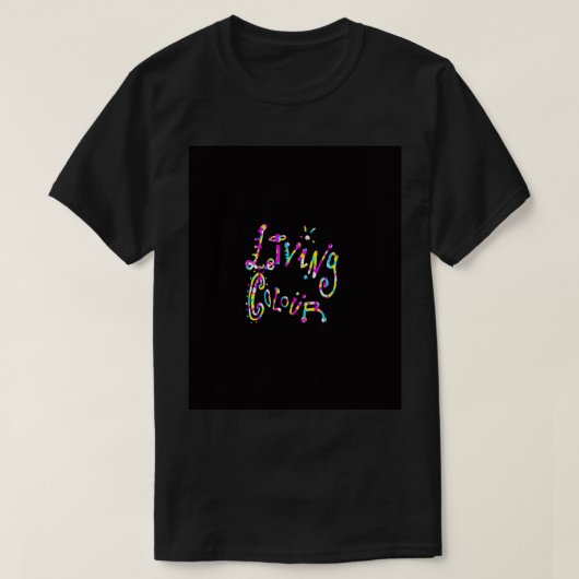 ロ最高のゴLiving ColorロックバンドグラフィックTシャツ Tシャツ (デザイン正面)