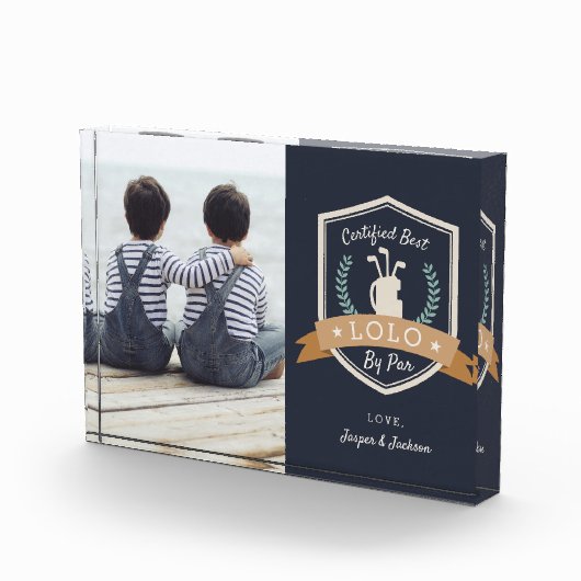 ロ最高のロバイパー |ゴルフのおじいちゃん フォトブロック (右)