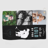 ロ最高のロバイパー |モノグラムフォトコラージュ ゴルフタオル (横)