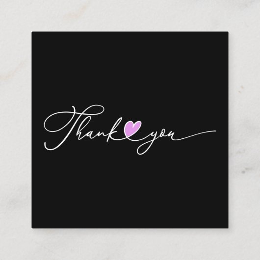 ロ気にウソクの説明とお客様に感謝 スクエア名刺 (裏面)