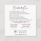 ロ気にウソクの説明とお客様 スクエア名刺 (正面)