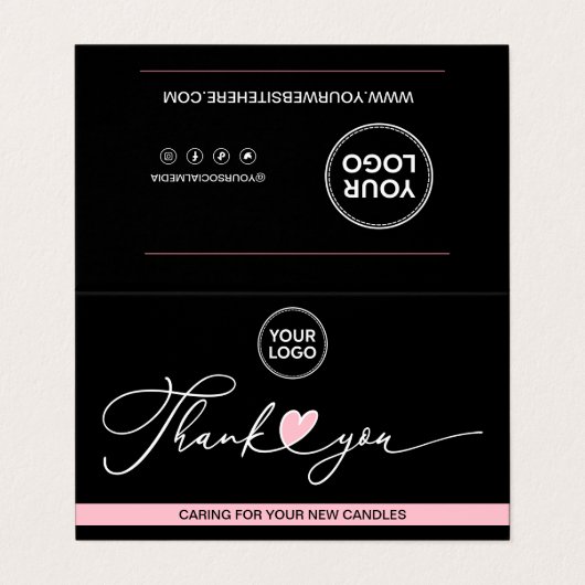 ロ気にウソクの説明とお礼 名刺 (外部フラット)