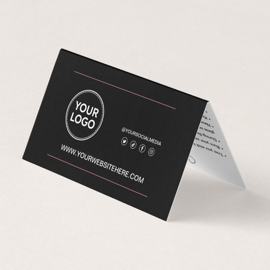 ロ気にウソクの説明とお礼 名刺 (裏面)