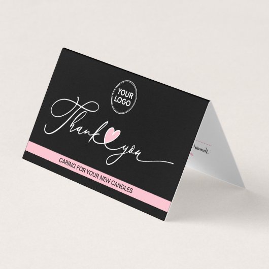 ロ気にウソクの説明とお礼 名刺 (正面)