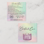 ロ気にウソクの説明 スクエア名刺 (正面/裏面)