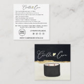 ロ気に気にウソクの説明 スクエア名刺 (正面/裏面)