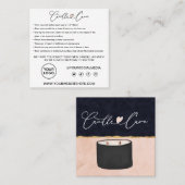 ロ気に気にウソクの説明 スクエア名刺 (正面/裏面)