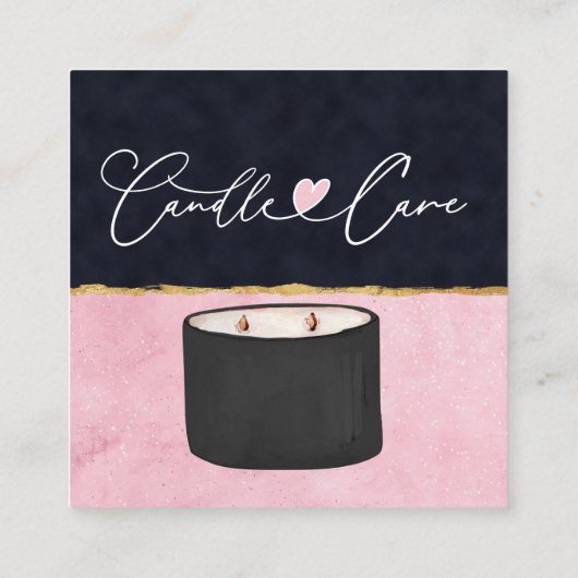 ロ気に気にウソクの説明 スクエア名刺 (裏面)