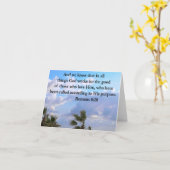 ロ活気づけるーマ語8:28 カード (黄色い花)