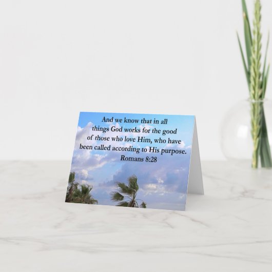 ロ活気づけるーマ語8:28 カード (正面)