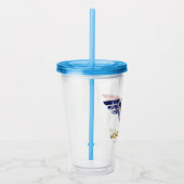 ロ疑問に思ゴコラージュの女性 アクリルタンブラー (右)