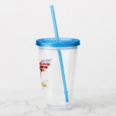 ロ疑問に思ゴコラージュの女性 アクリルタンブラー (左)