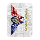 ロ疑問に思ゴコラージュの女性 マグネット (縦)