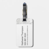 ロ疑問に思ゴコラージュの女性 ラゲッジタグ (裏面縦)