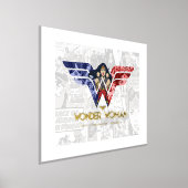 ロ疑問に思ゴコラージュの女性 箔ポスター (レイダウン)