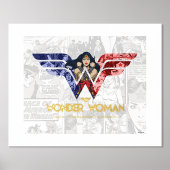 ロ疑問に思ゴコラージュの女性 箔ポスター (正面)