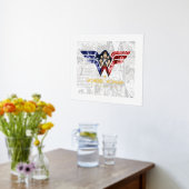 ロ疑問に思ゴコラージュの女性 箔ポスター (レイダウン (キッチン))