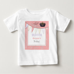 ロ祝イリープリンセス誕生日パーティーガール ベビーTシャツ