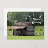 ロ素朴グキャビンフォト誕生日 ポストカード (正面/裏面)