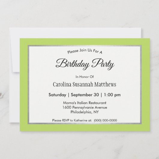 ロ素朴グキャビンフォト誕生日 招待状 (裏面)