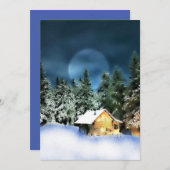 ロ素朴グキャビン満月 招待状 (正面/裏面)