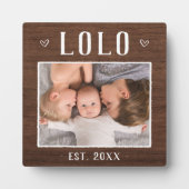 ロ素朴ロパーソナライズされた・グランパ写真 フォトプラーク (正面)