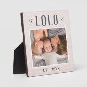 ロ素朴ロパーソナライズされた・グランパ写真 フォトプラーク (正面)