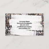 ロ絵を描ーラとブラシ | グラフィティブリック壁 名刺 (裏面)