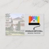 ロ絵を描ーラロゴ |住宅用ホーム名刺 名刺 (正面)