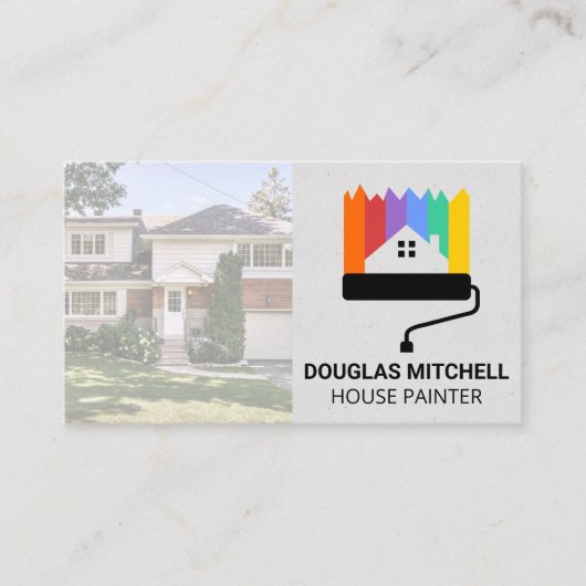 ロ絵を描ーラロゴ |住宅用ホーム名刺 名刺 (正面)