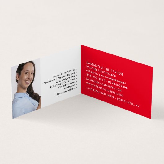 ロ絵を描ーラ、画家、デコレータの写真 名刺 (内部)